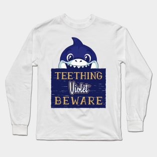 Violet - Funny Kids Shark - Personalized Gift Idea - Bambini Long Sleeve T-Shirt